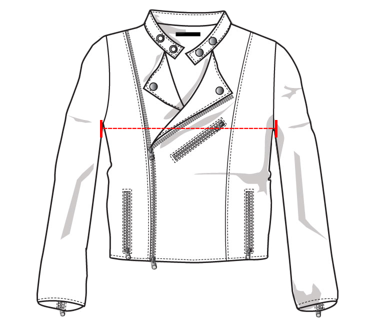 How to measure jacket chest width