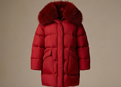 Premium red down jacket