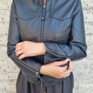 CASSANDRA SHEEP BLACK - AUTHENTIC WOMENS LEATHER JACKET