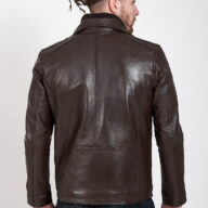 4065 SHEEP BROWN - AUTHENTIC MEN'S BROWN LEATHER JACKET