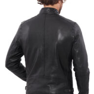 ALPHA SHEEP BLACK  - AUTHENTIC BLACK MENS LEATHER JACKET