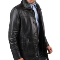 5060 SHEEP BLACK - AUTHENTIC MENS BLACK LEATHER JACKET