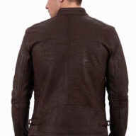 ALPHA VINTAGE SHEEP BROWN - AUTHENTIC MENS BLACK LEATHER JACKET