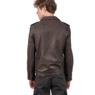BRANDO SHEEP VINTAGE BROWN - AUTHENTIC MENS LEATHER JACKET