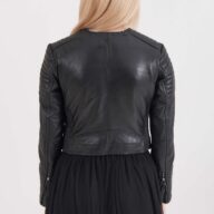 IRIS SHEEP BLACK - AUTHENTIC WOMENS BLACK LEATHER JACKET