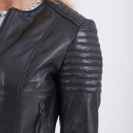 IRIS SHEEP BLACK - AUTHENTIC WOMENS BLACK LEATHER JACKET