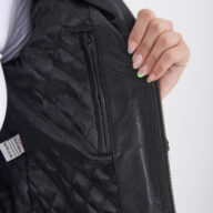 IRIS SHEEP BLACK - AUTHENTIC WOMENS BLACK LEATHER JACKET