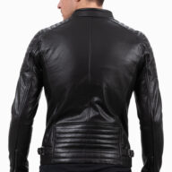 DELTA BUFFALO BLACK - AUTHENTIC BLACK MENS LEATHER JACKET
