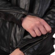 CHARLIE BUFFALO BLACK - AUTHENTIC MENS BLACK LEATHER JACKET