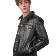 FOXTROT BUFFALO BLACK - AUTHENTIC MENS LEATHER JACKET
