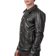 FOXTROT BUFFALO BLACK - AUTHENTIC MENS LEATHER JACKET