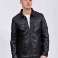 FRISCO Z SHEEP BLACK - AUTHENTIC MEN’S BLACK LEATHER JACKET
