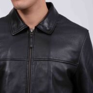 FRISCO Z SHEEP BLACK - AUTHENTIC MEN’S BLACK LEATHER JACKET