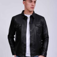 ROVER SHEEP BLACK - AUTHENTIC MEN’S BLACK LEATHER JACKET