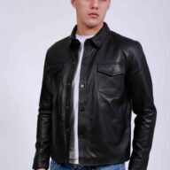 ROVER SHEEP BLACK - AUTHENTIC MEN’S BLACK LEATHER JACKET