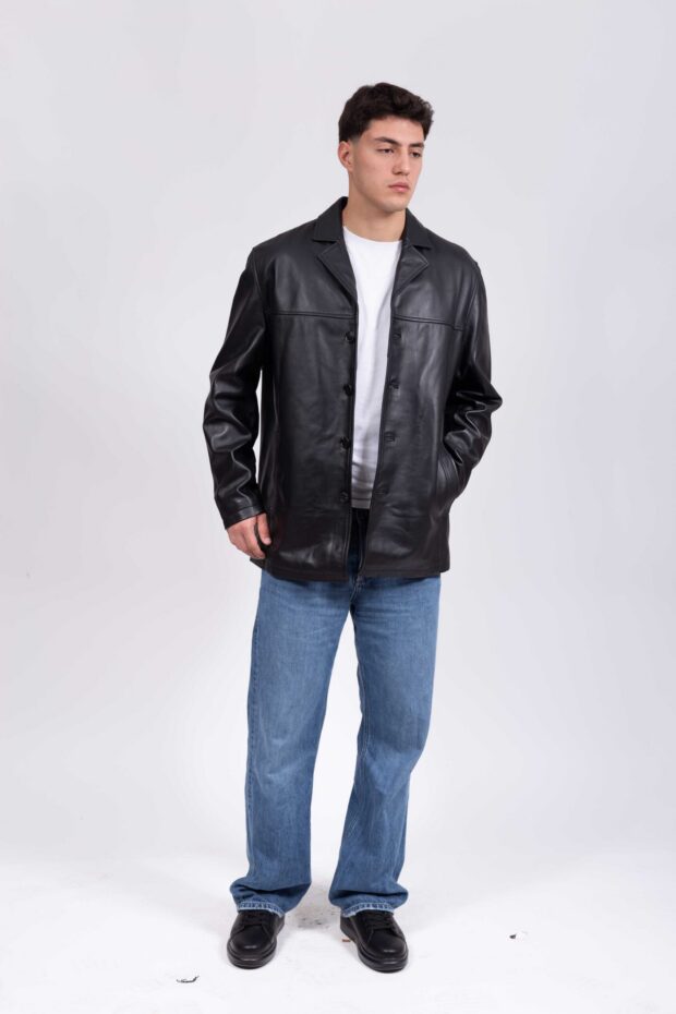 RAY SHEEP BLACK - AUTHENTIC MEN’S BLACK LEATHER JACKET