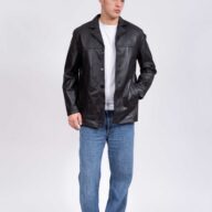RAY SHEEP BLACK - AUTHENTIC MEN’S BLACK LEATHER JACKET