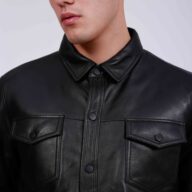 ROVER SHEEP BLACK - AUTHENTIC MEN’S BLACK LEATHER JACKET