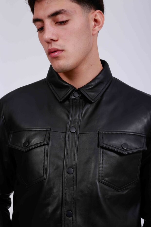 ROVER SHEEP BLACK - AUTHENTIC MEN’S BLACK LEATHER JACKET