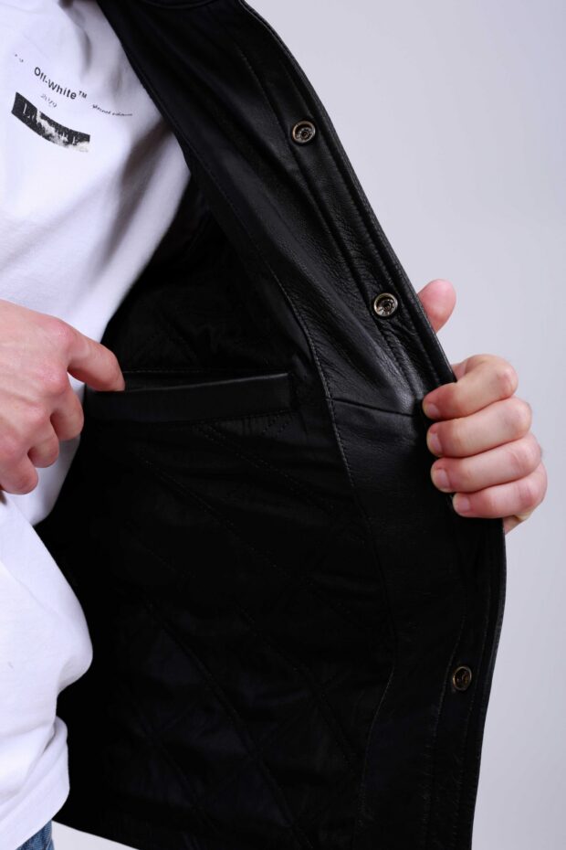 ROVER SHEEP BLACK - AUTHENTIC MEN’S BLACK LEATHER JACKET