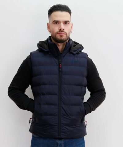 SAMY- GILLET- NAVY - ΑΝΔΡΙΚΟ ΑΜΑΝΙΚΟ ΜΠΛΕ VCODE