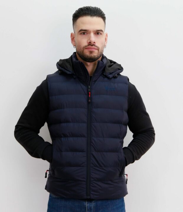 SAMY- GILLET- NAVY - ΑΝΔΡΙΚΟ ΑΜΑΝΙΚΟ ΜΠΛΕ VCODE