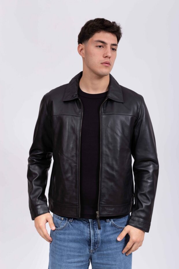 KING SHEEP BLACK - AUTHENTIC MEN’S BLACK LEATHER JACKET