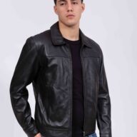 KING SHEEP BLACK - AUTHENTIC MEN’S BLACK LEATHER JACKET