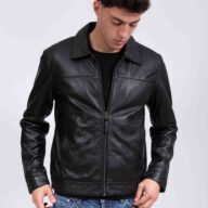 KING SHEEP BLACK - AUTHENTIC MEN’S BLACK LEATHER JACKET