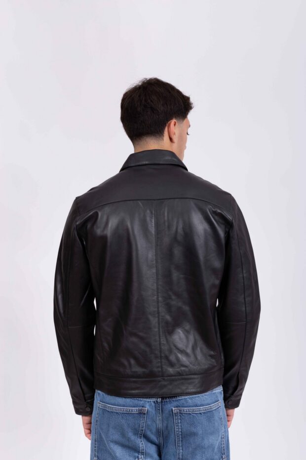 KING SHEEP BLACK - AUTHENTIC MEN’S BLACK LEATHER JACKET