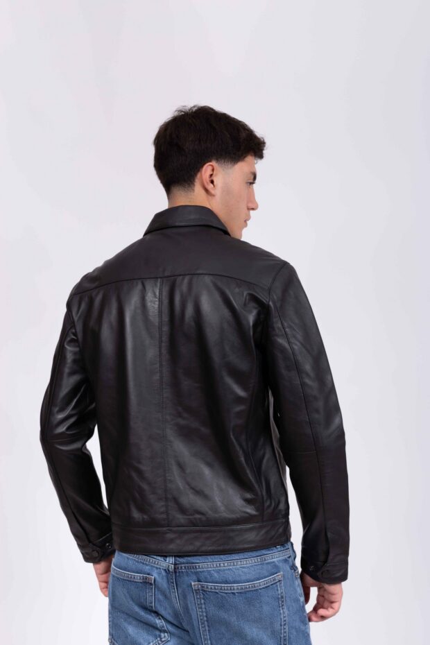 KING SHEEP BLACK - AUTHENTIC MEN’S BLACK LEATHER JACKET