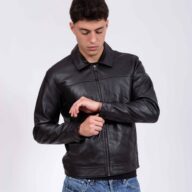 KING SHEEP BLACK - AUTHENTIC MEN’S BLACK LEATHER JACKET