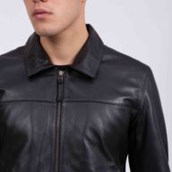 KING SHEEP BLACK - AUTHENTIC MEN’S BLACK LEATHER JACKET