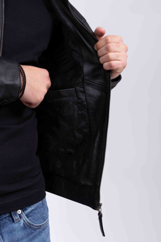 KING SHEEP BLACK - AUTHENTIC MEN’S BLACK LEATHER JACKET