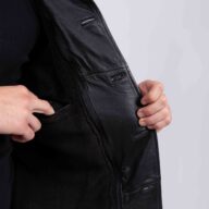 FRISCO B SHEEP BLACK - AUTHENTIC MEN’S BLACK LEATHER JACKET