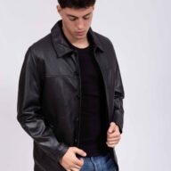FRISCO B SHEEP BLACK - AUTHENTIC MEN’S BLACK LEATHER JACKET