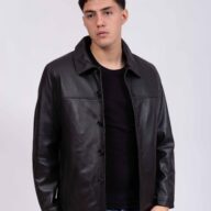 FRISCO B SHEEP BLACK - AUTHENTIC MEN’S BLACK LEATHER JACKET