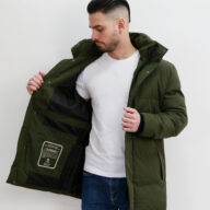 V230 OLIVE MENS PUFFER PARKA VCODE