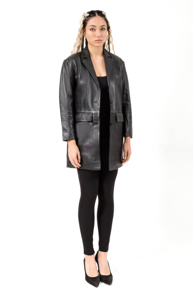 ALEXANDRA SHEEP BLACK - AUTHENTIC WOMENS BLACK LEATHER JACKET