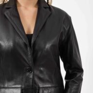 ALEXANDRA SHEEP BLACK - AUTHENTIC WOMENS BLACK LEATHER JACKET