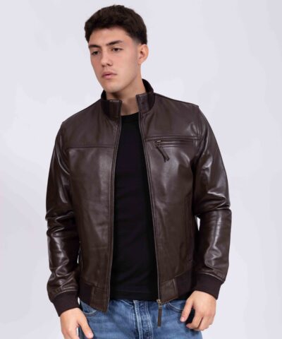 DAKOTA SHEEP BROWN - AUTHENTIC MEN’S BROWN LEATHER JACKET