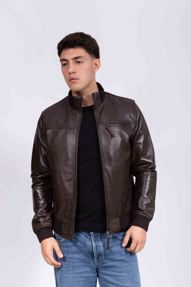 DAKOTA SHEEP BROWN - AUTHENTIC MEN’S BROWN LEATHER JACKET