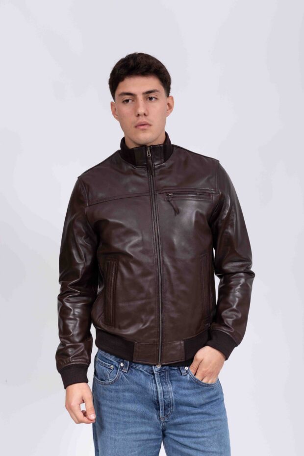 DAKOTA SHEEP BROWN - AUTHENTIC MEN’S BROWN LEATHER JACKET