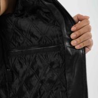 PANDORA LONG SHEEP BLACK- AUTHENTIC WOMEN’S BLACK LEATHER JACKET