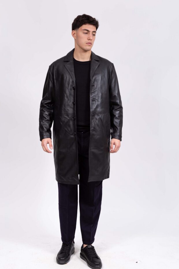 BRAD SHEEP BLACK - AUTHENTIC MEN’S BLACK LEATHER JACKET