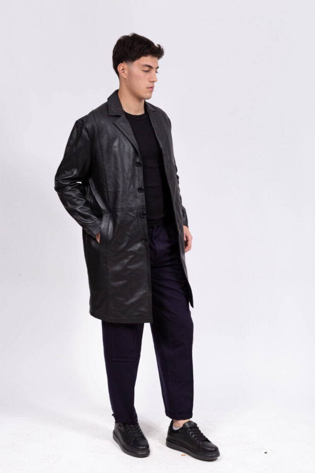 BRAD SHEEP BLACK - AUTHENTIC MEN’S BLACK LEATHER JACKET