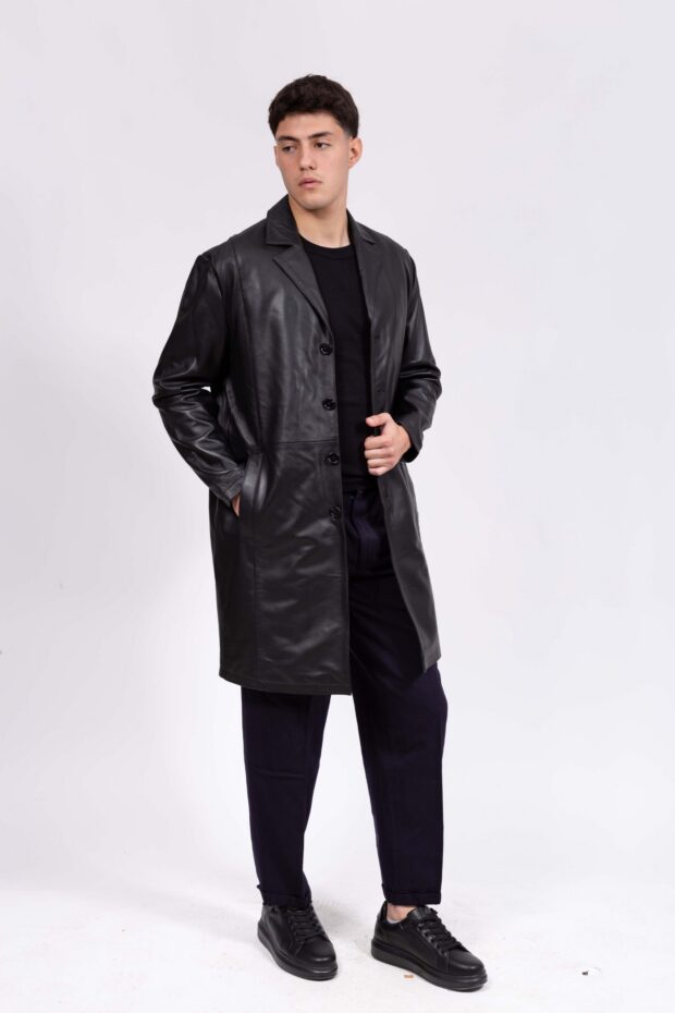BRAD SHEEP BLACK - AUTHENTIC MEN’S BLACK LEATHER JACKET