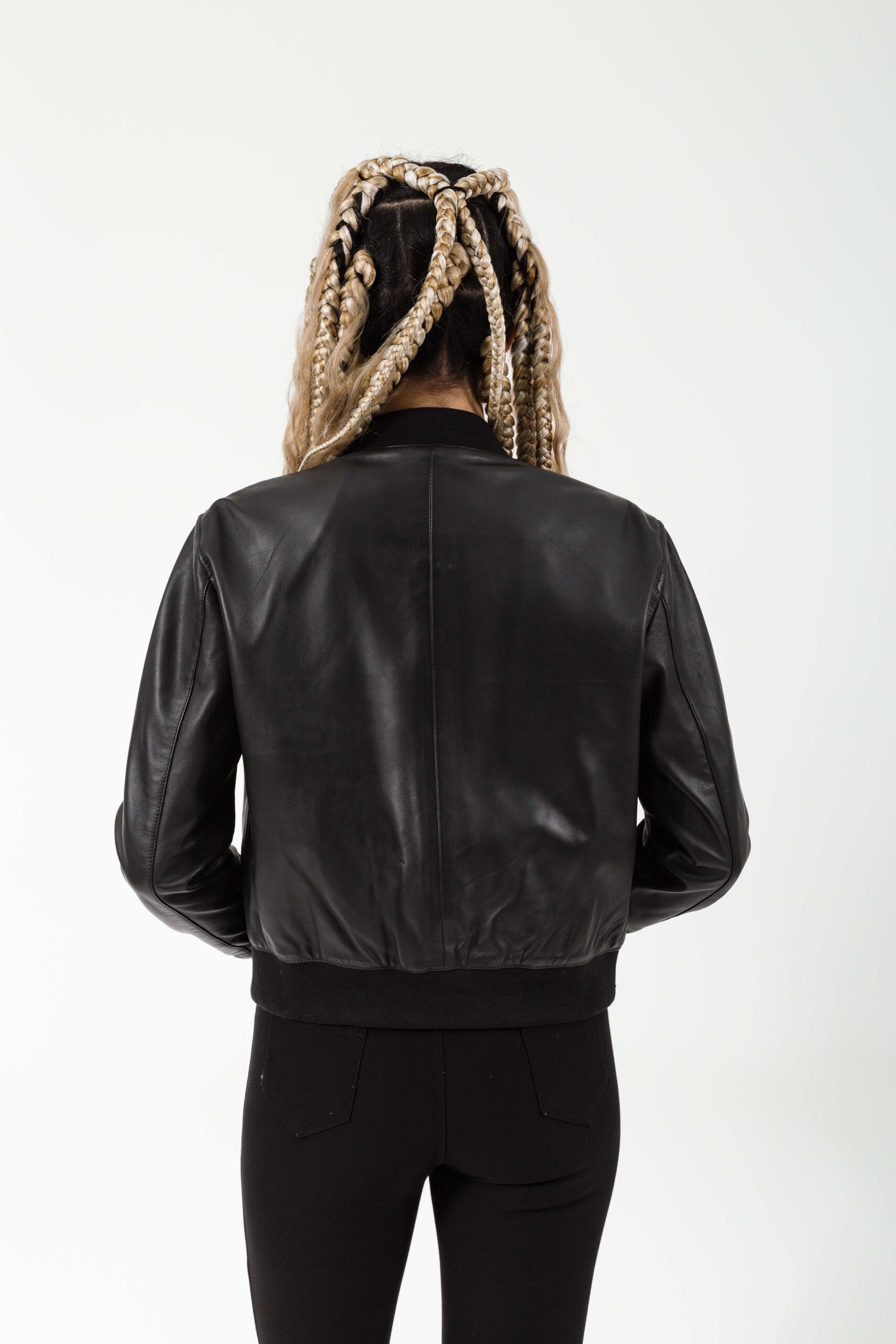 HELENE SHEEP BLACK - AUTHENTIC WOMENS BLACK LEATHER JACKET