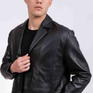 BRAD SHEEP BLACK - AUTHENTIC MEN’S BLACK LEATHER JACKET
