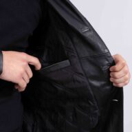 BRAD SHEEP BLACK - AUTHENTIC MEN’S BLACK LEATHER JACKET